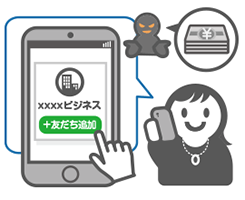 不正なSMSにご注意ください