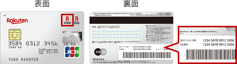 楽天ポイントカード機能付き楽天カードの確認方法
