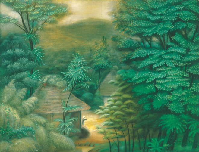 《保土ヶ谷風景》1924(大正13)年、絹本着色・一面、滋賀県立近代美術館蔵