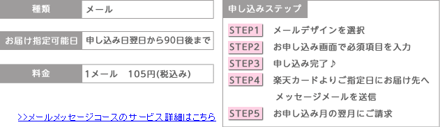 メールメッセージコース