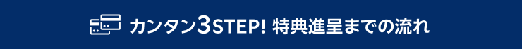 カンタン3STEP！特典進呈までの流れ