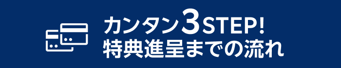 カンタン3STEP！特典進呈までの流れ
