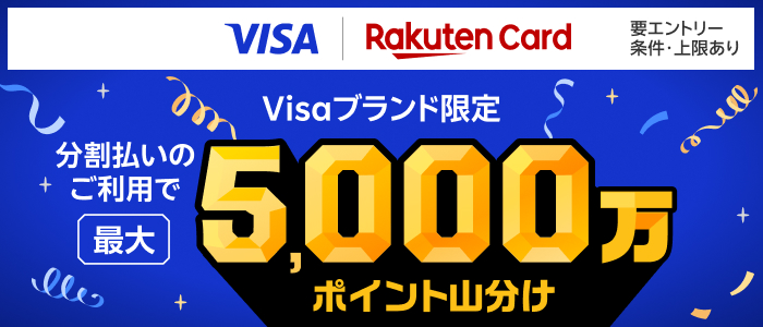 Visaブランド限定　分割払いのご利用で最大5000万ポイント山分け