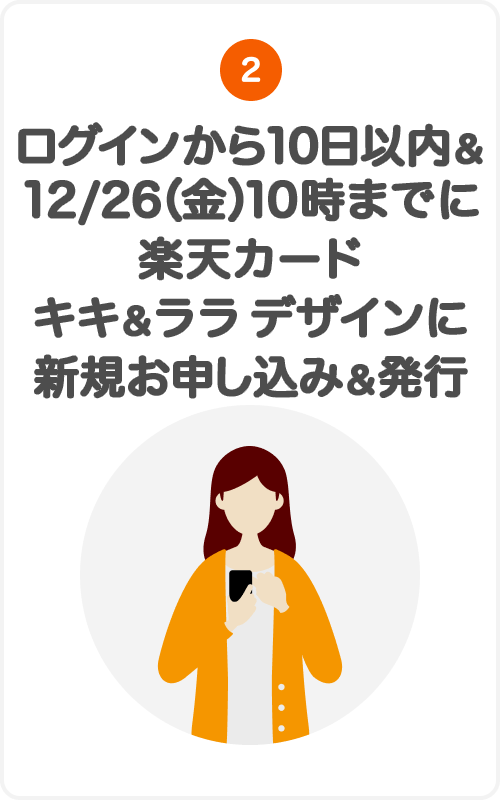 ログインから10日以内＆12/26(金) 10時までに楽天カード キキ＆ララ デザインに新規お申し込み＆発行