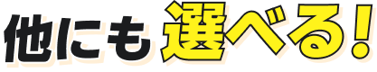 他にも選べる！
