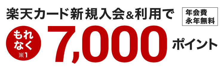 新規入会 利用でポイントプレゼント 楽天カード