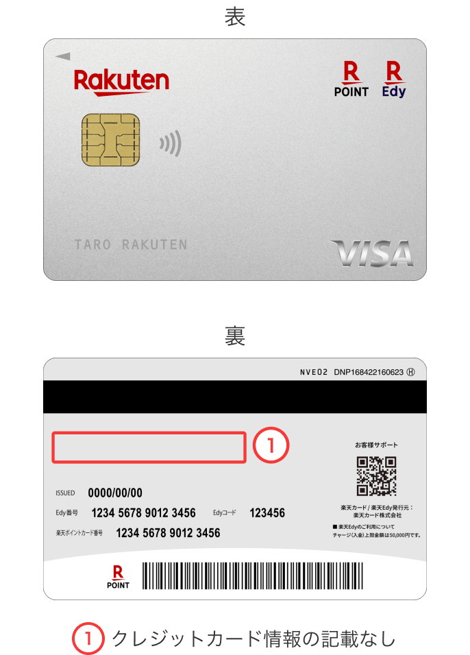 クレジットカード情報の記載なし