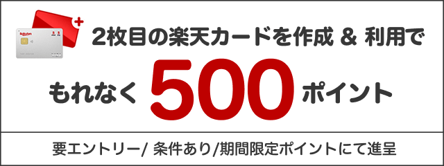 2枚目の楽天カードを作成＆ご利用で500ポイント
