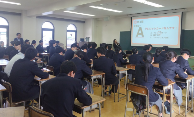 長門高等学校での授業の様子