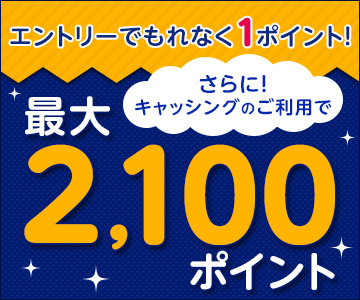 キャッシングご利用でもれなく100ポイント、さらに抽選で2,000ポイントプレゼント!