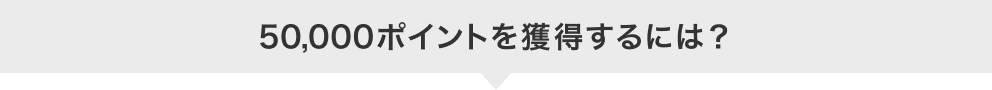 50,000ポイントを獲得するには？