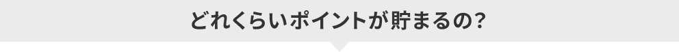 どれくらいポイントが貯まるの？