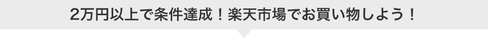 2万円以上で条件達成!楽天市場でお買い物しよう!