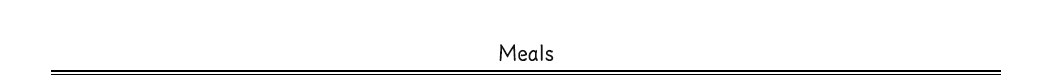 Meals