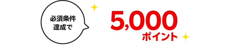 必須条件達成で5,000ポイント