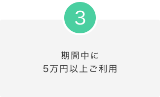 3.期間中に5万円以上ご利用