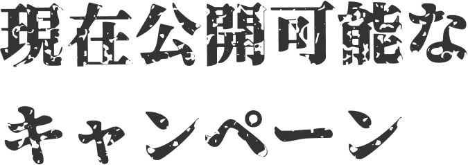 現在公開可能なキャンペーン