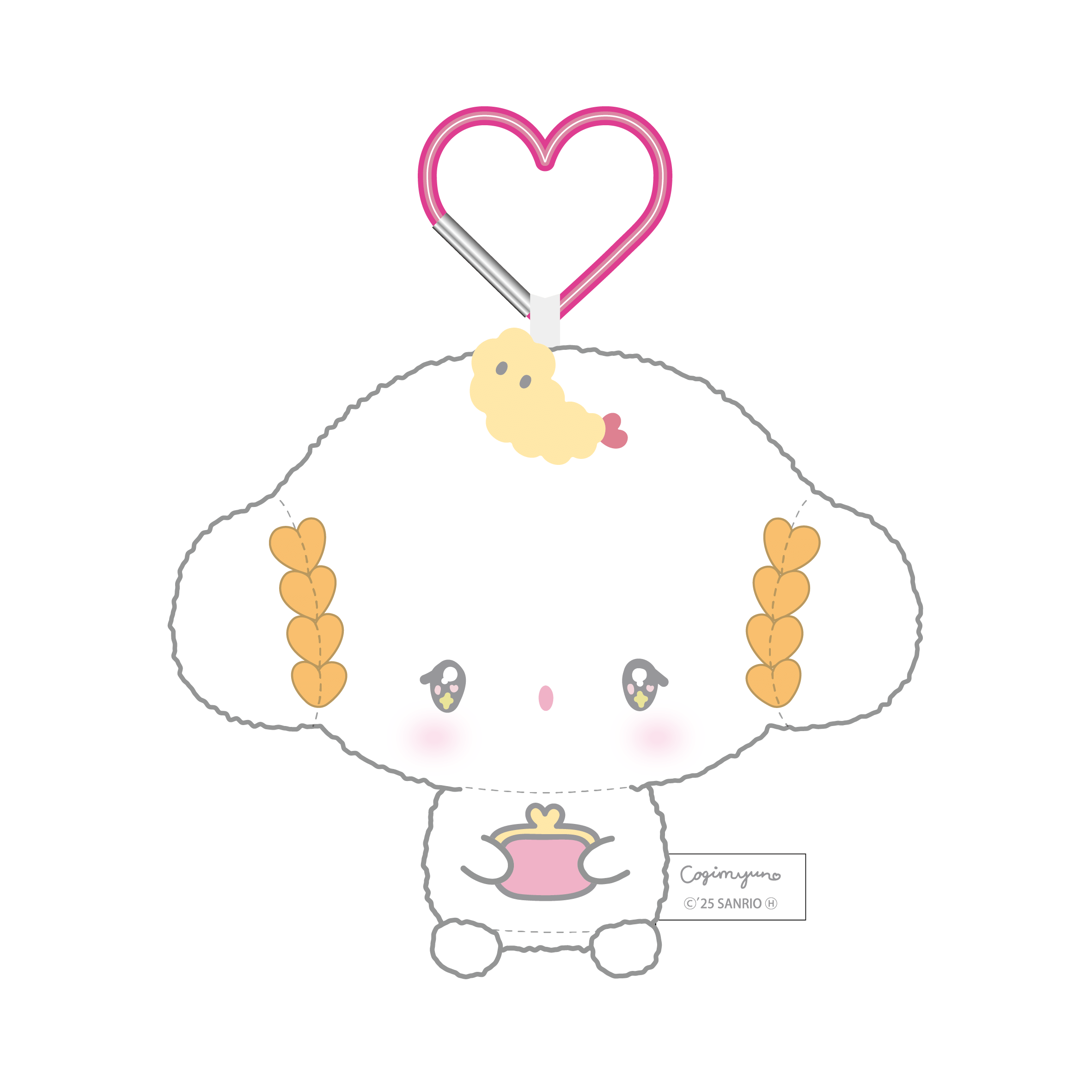 オリジナル こぎみゅん デザインバッグチャーム 表面