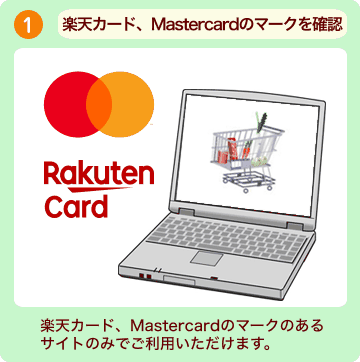 1 楽天カード、Mastercardのマークを確認