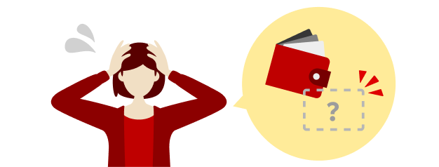 カードを紛失した女性が困っています