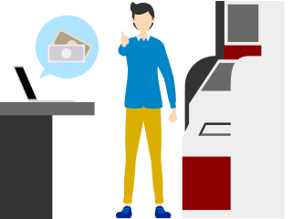 ネットでもATMでも、いつでもどこでも使えて便利！