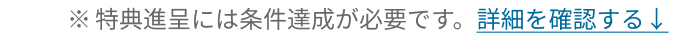 ※特典進呈には条件達成が必要です。詳細を確認する