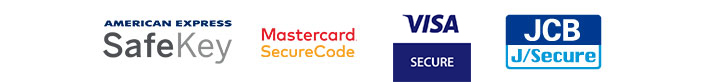 American Express SafeKey・Mastercard SecureCode・JCB J/Secure・VISA SECURE